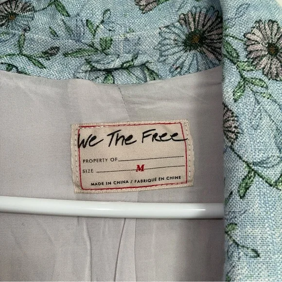 Free People We The Free Floral Print Blazer Size Medium - Picture 7 of 7